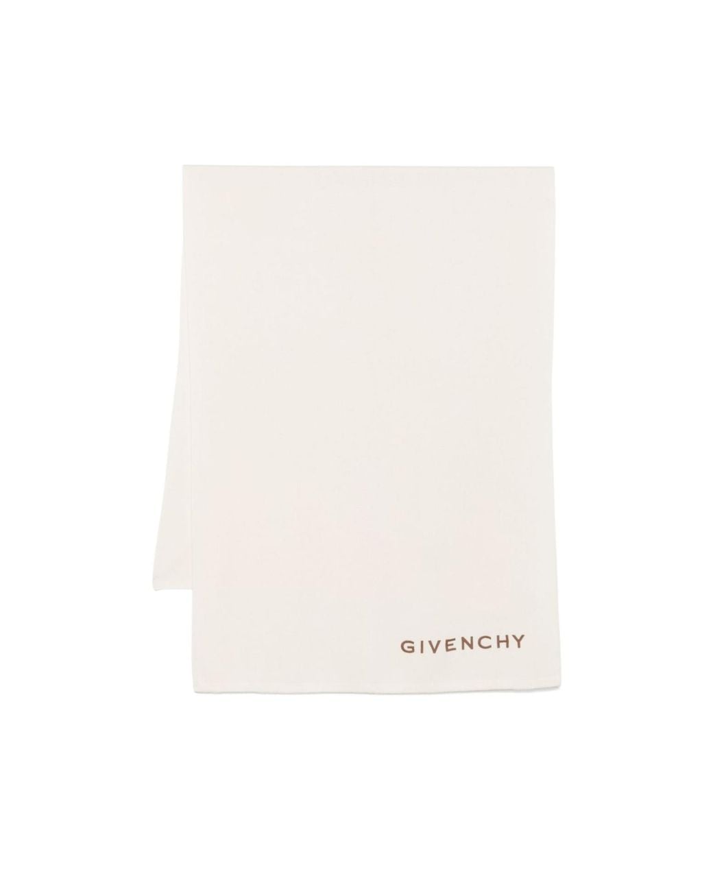 Givenchy White Logo Scarf