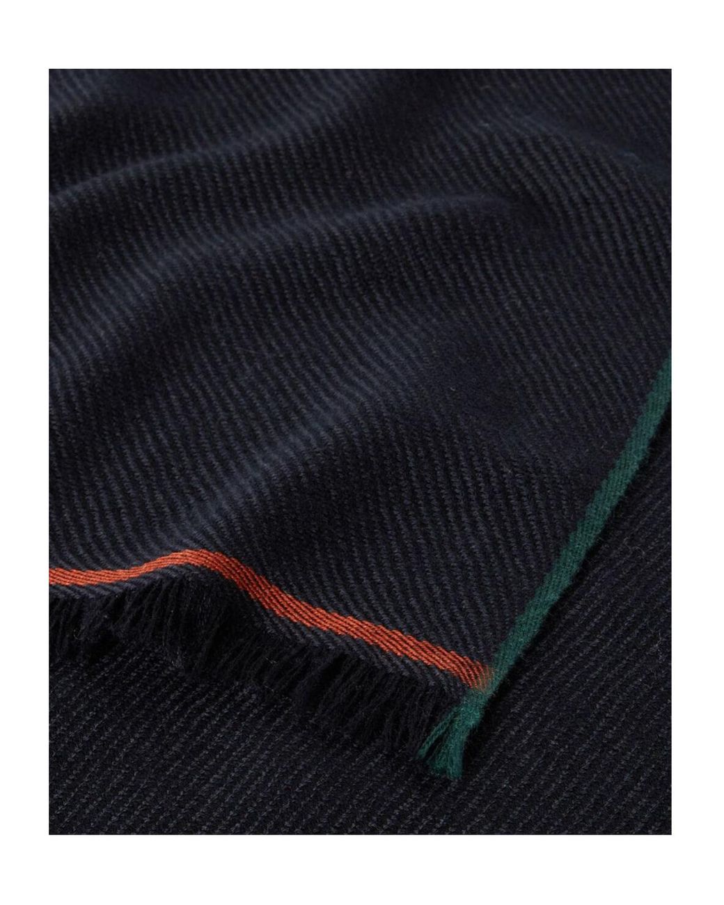 Loro Piana Blue Short Tassel Scarf for men