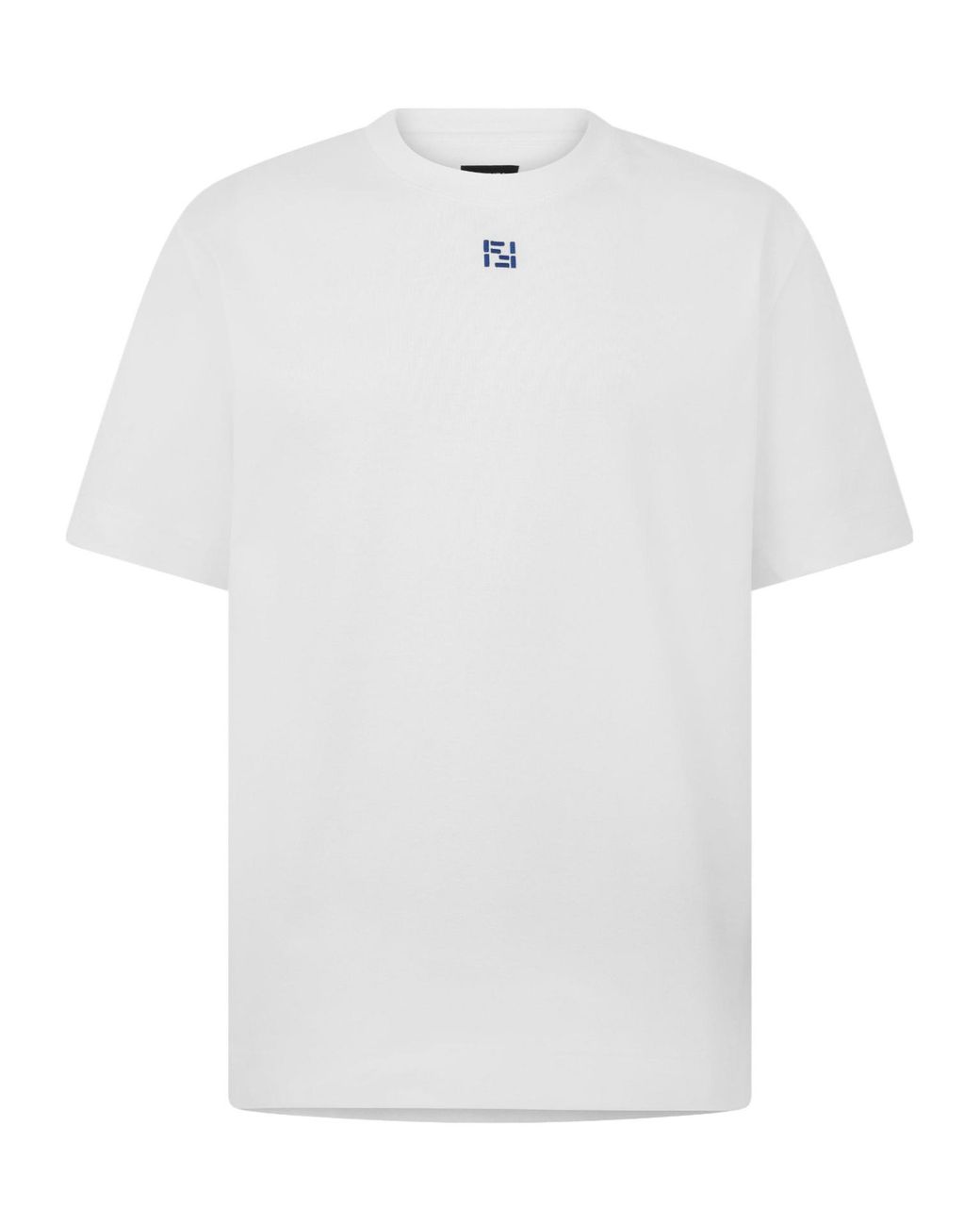Fendi White Logo Short-Sleeved T-Shirt for men