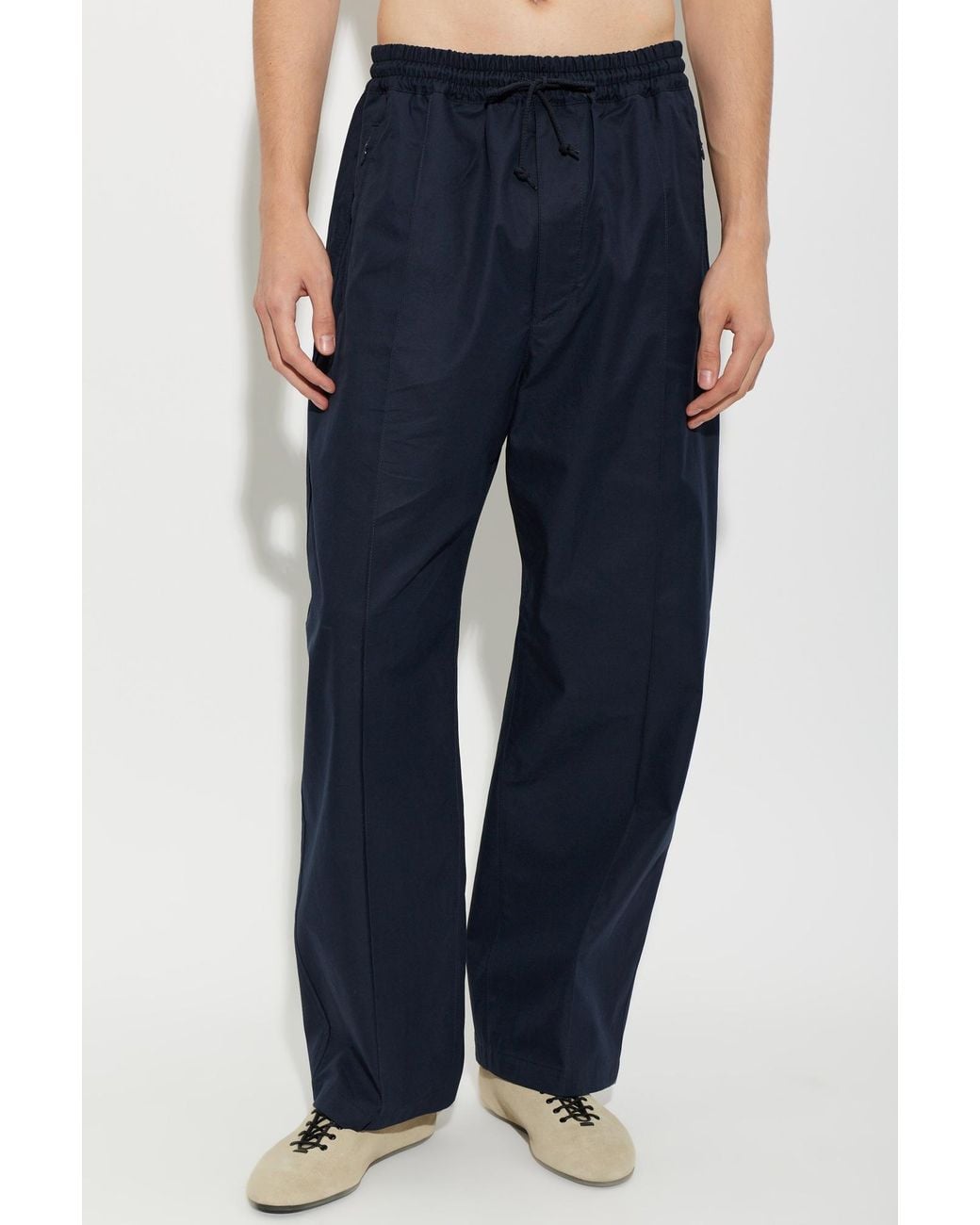Comme des Garçons Blue Casual Pants With An Elastic Waistband for men