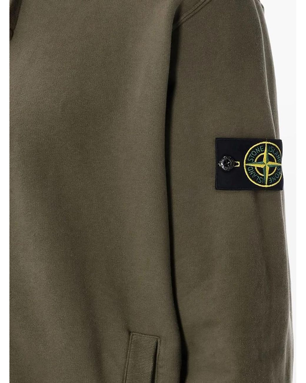 Stone Island Green Long-Sleeve Sweatshirt for men