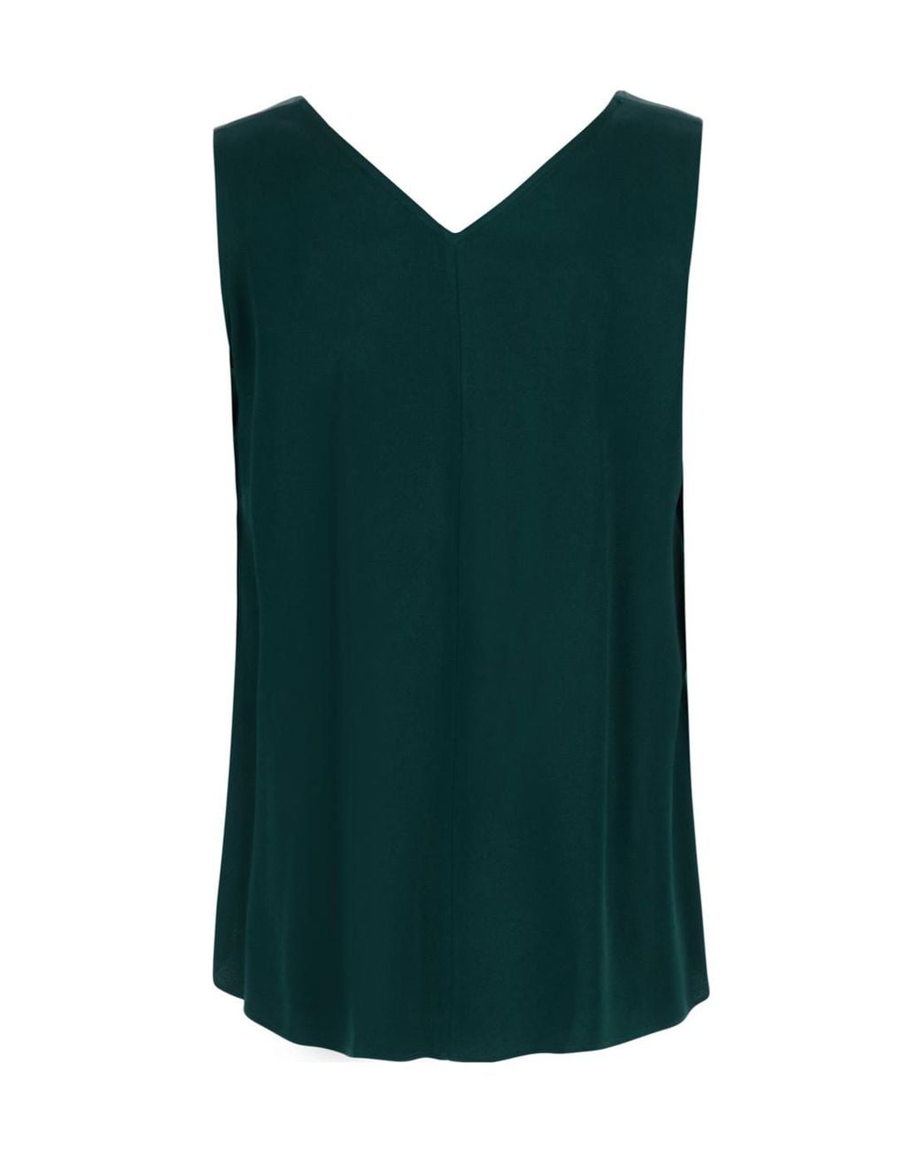 Antonelli Green Bergamo Satin Sleeveless Top