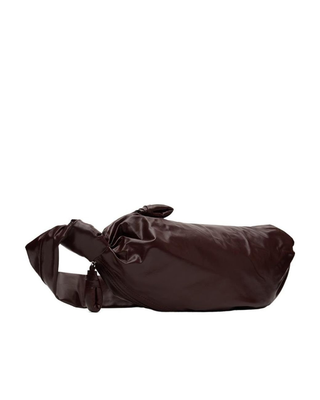 Lemaire Brown Soft Croissant Small Shoulder Bag for men