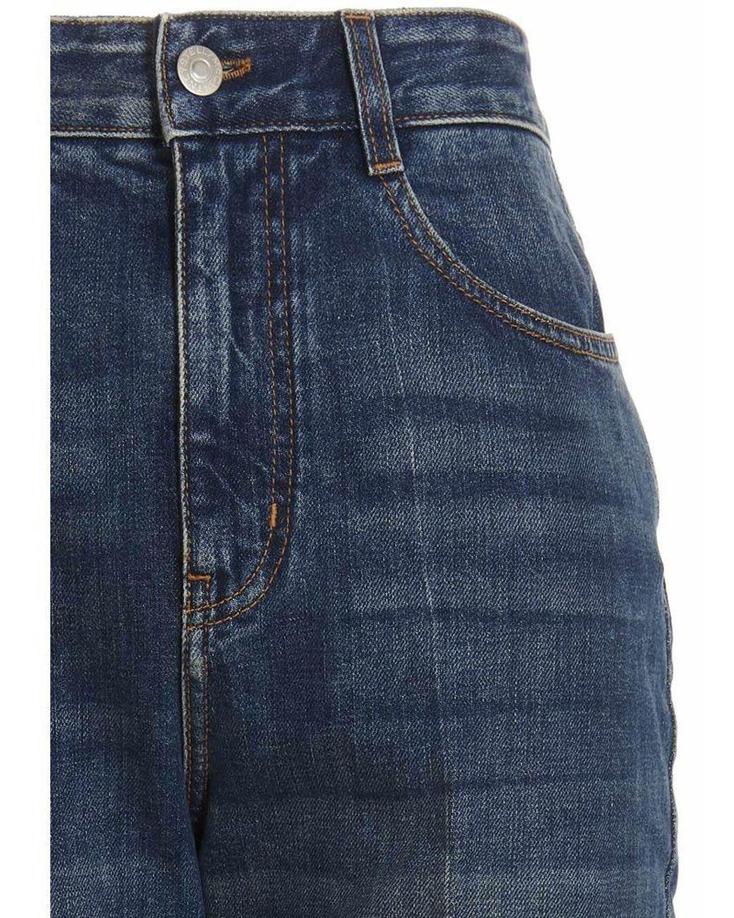 Stella McCartney Blue Cropped Flared Jeans