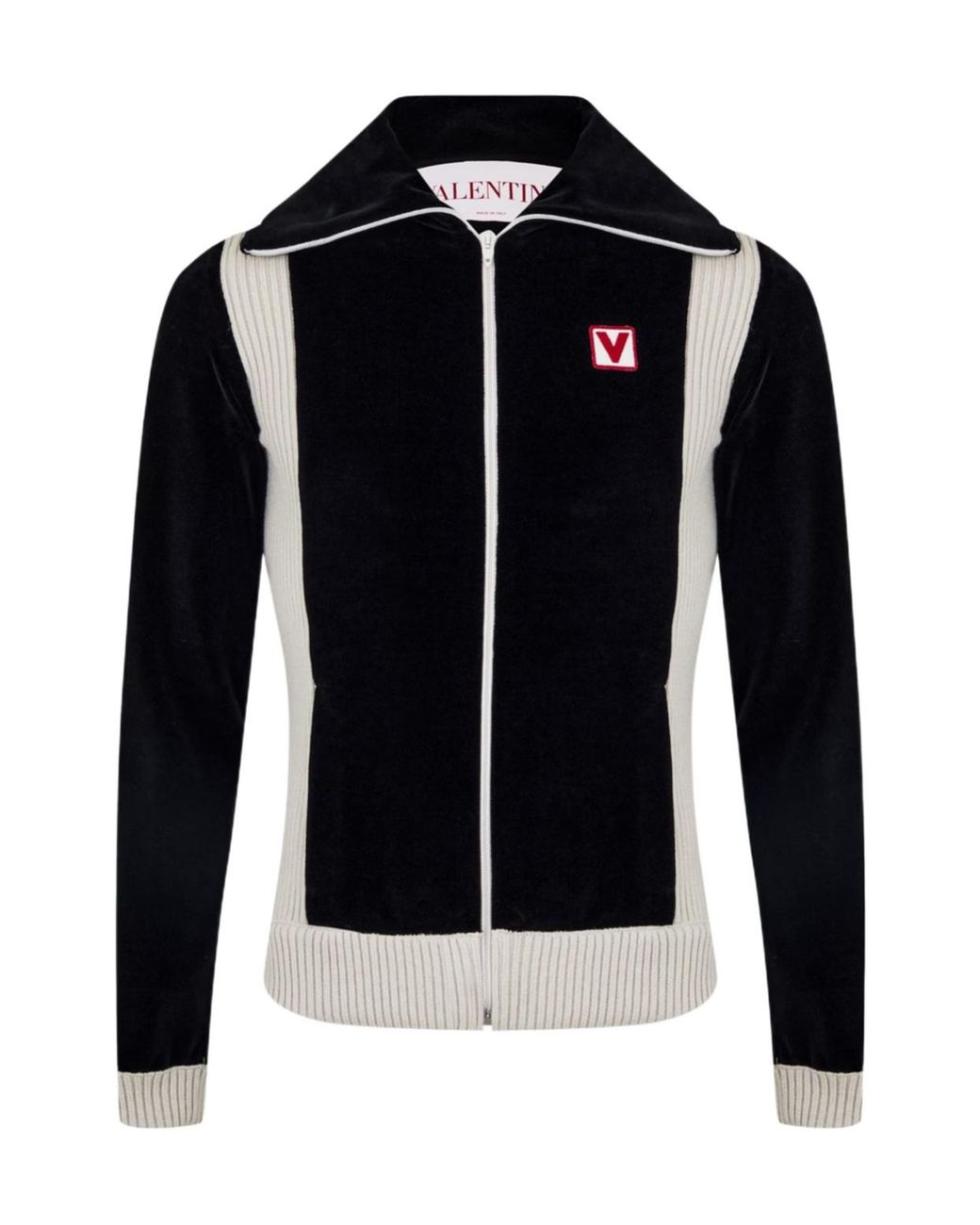 Valentino Black Logo Zip-Up Jacket for men