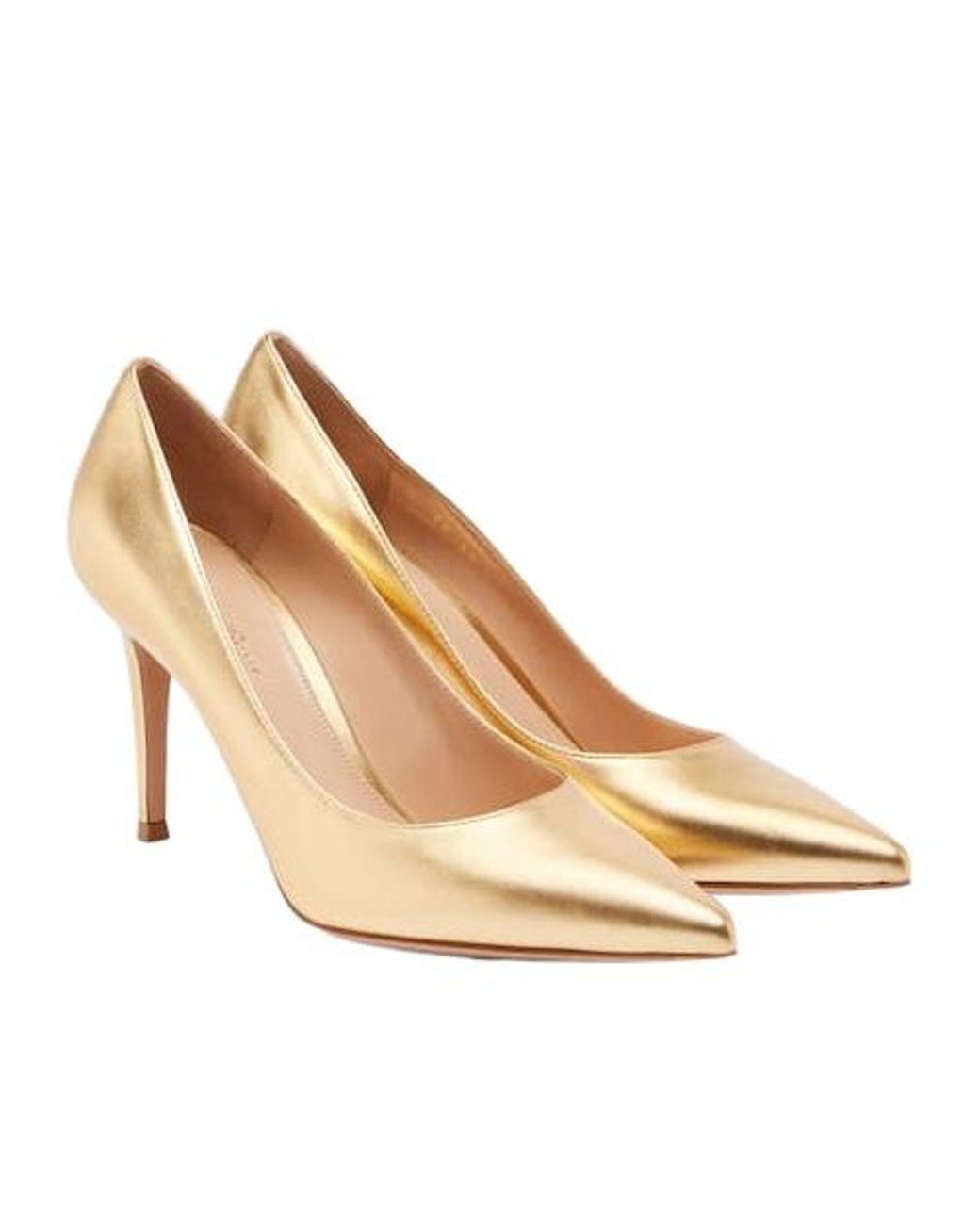 Gianvito Rossi Natural Solid Leather Pumps