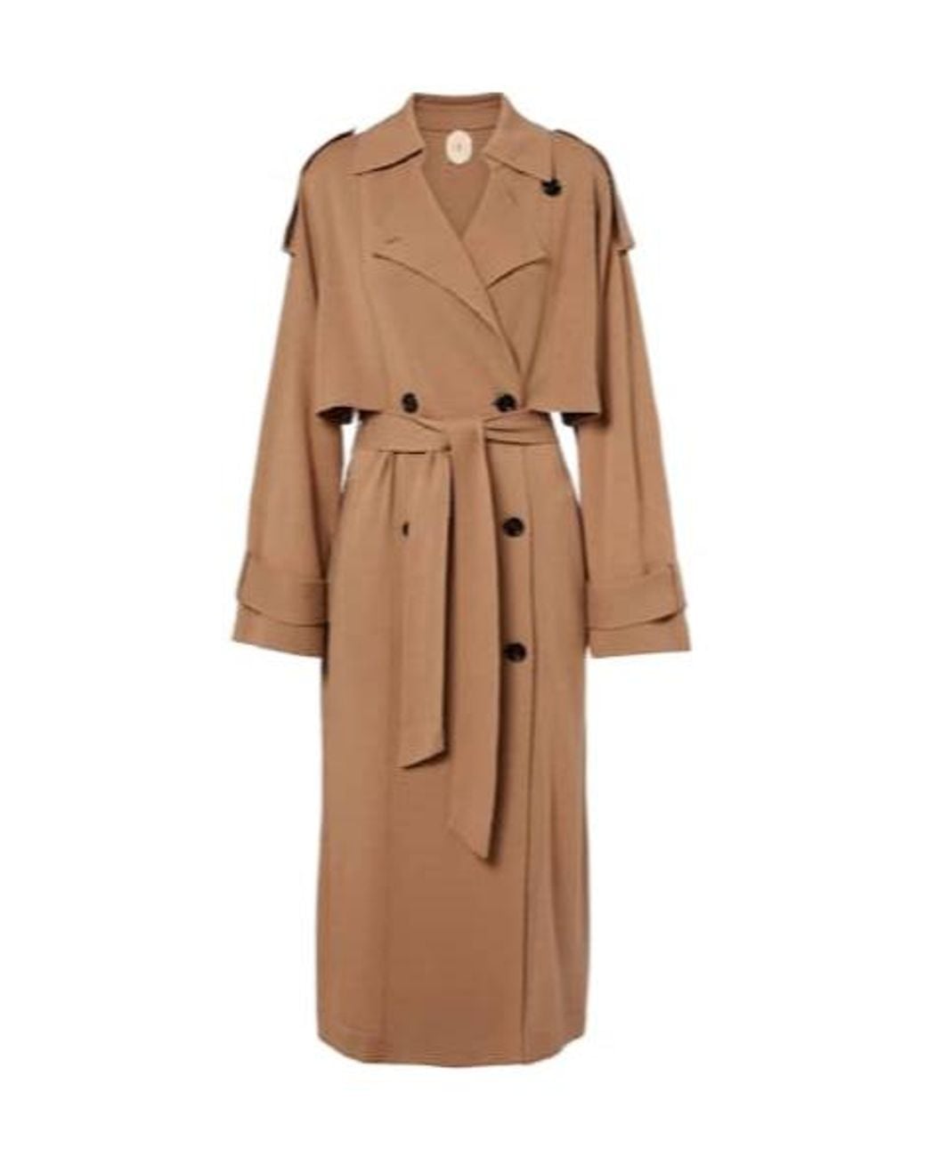 Jardin Des Orangers Brown Belted Wool And Cashmere Trench Coat