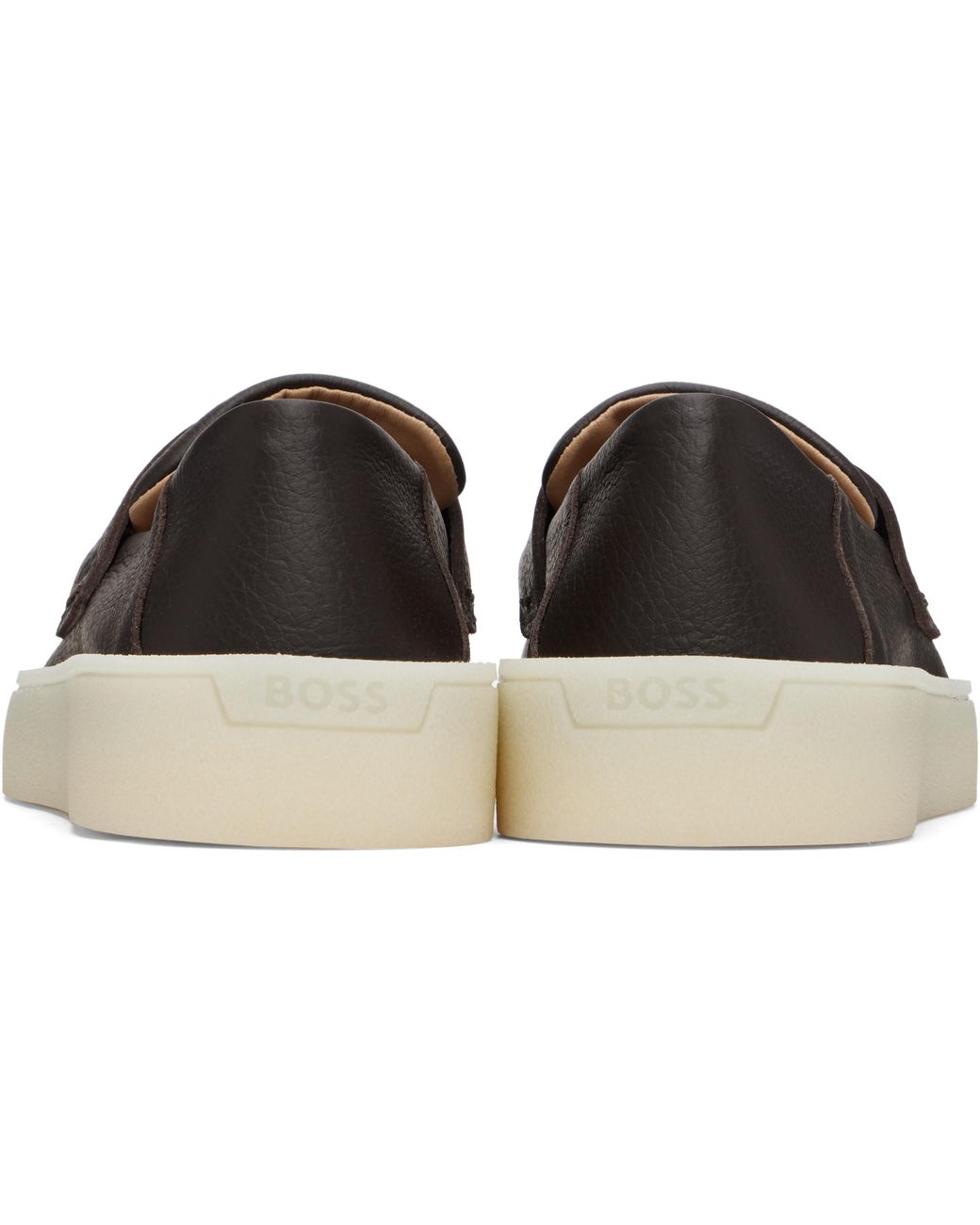 Boss Black Round-Toe Loafers for men