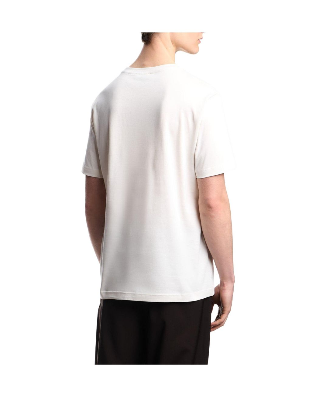 Emporio Armani Offwhite Crewneck Shortsleeve Tee for men