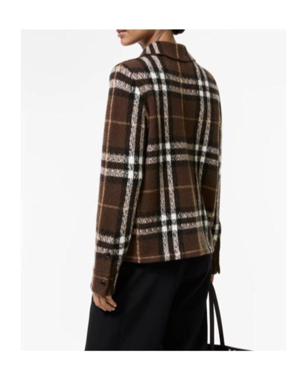 Burberry Brown Checked Button-Up Shirt