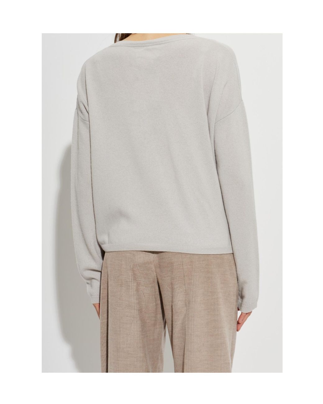 Lisa Yang Gray Abby V-Neck Cardigan