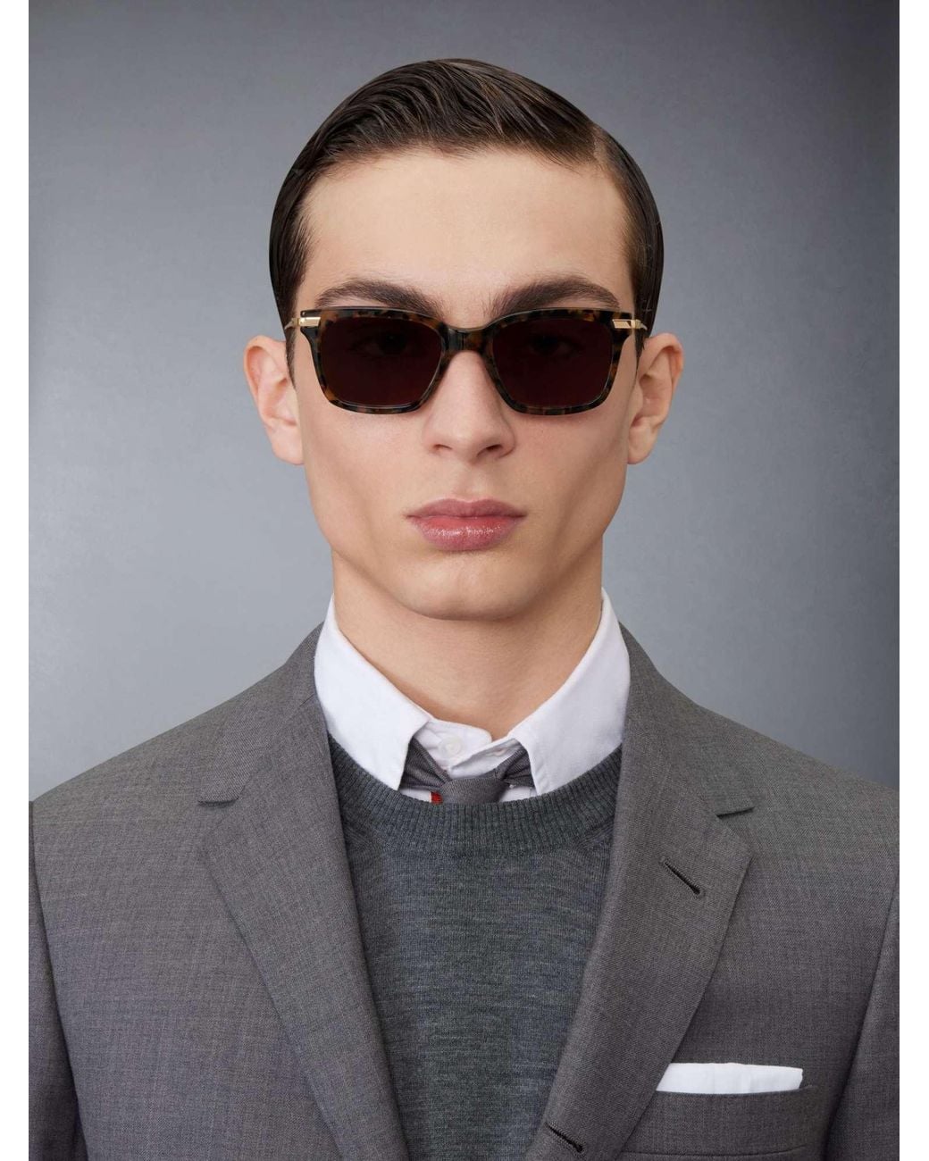 Thom Browne White Eyewear Square Frame Sunglasses for men