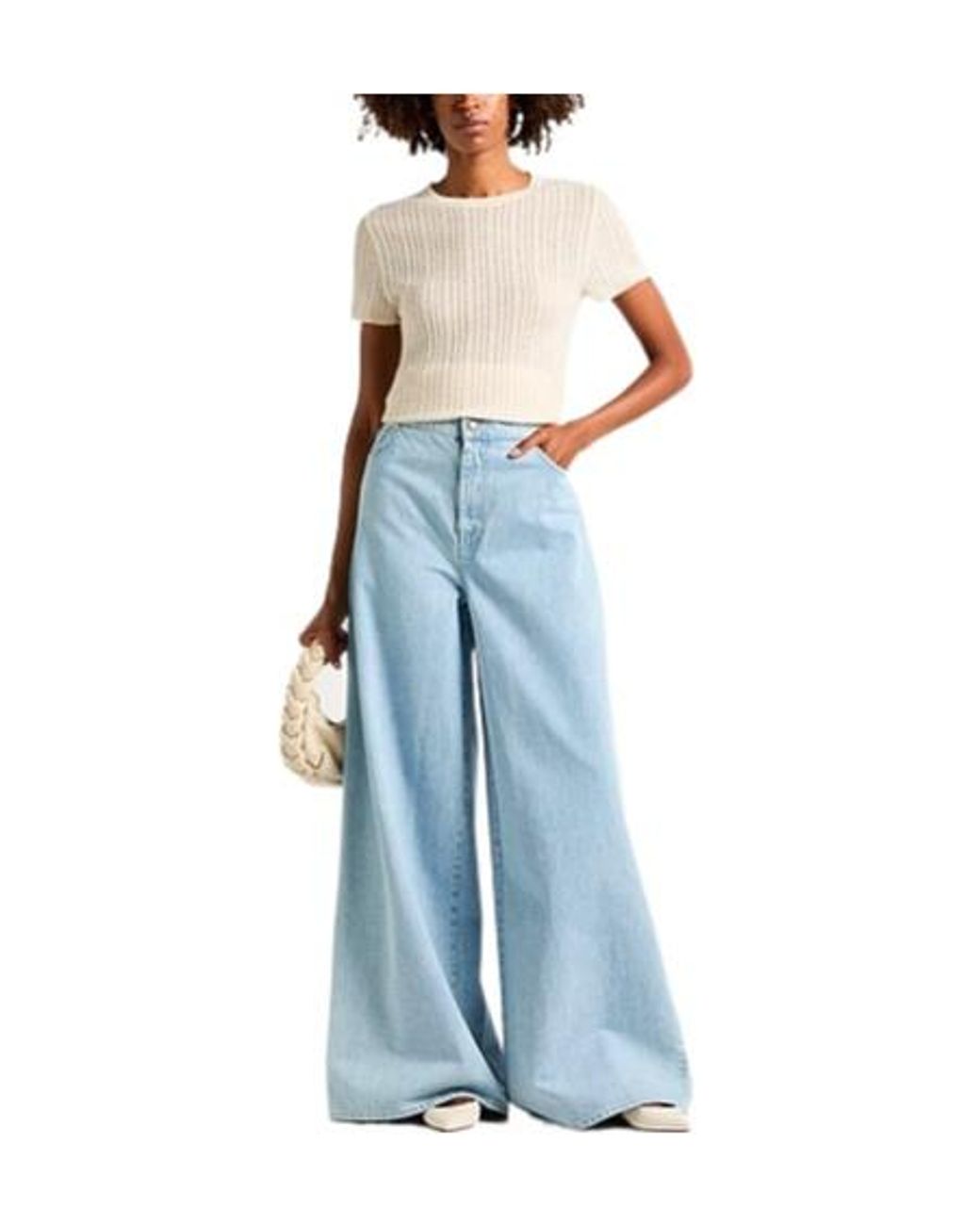 Max Mara Blue Light-Colored Loose Jeans