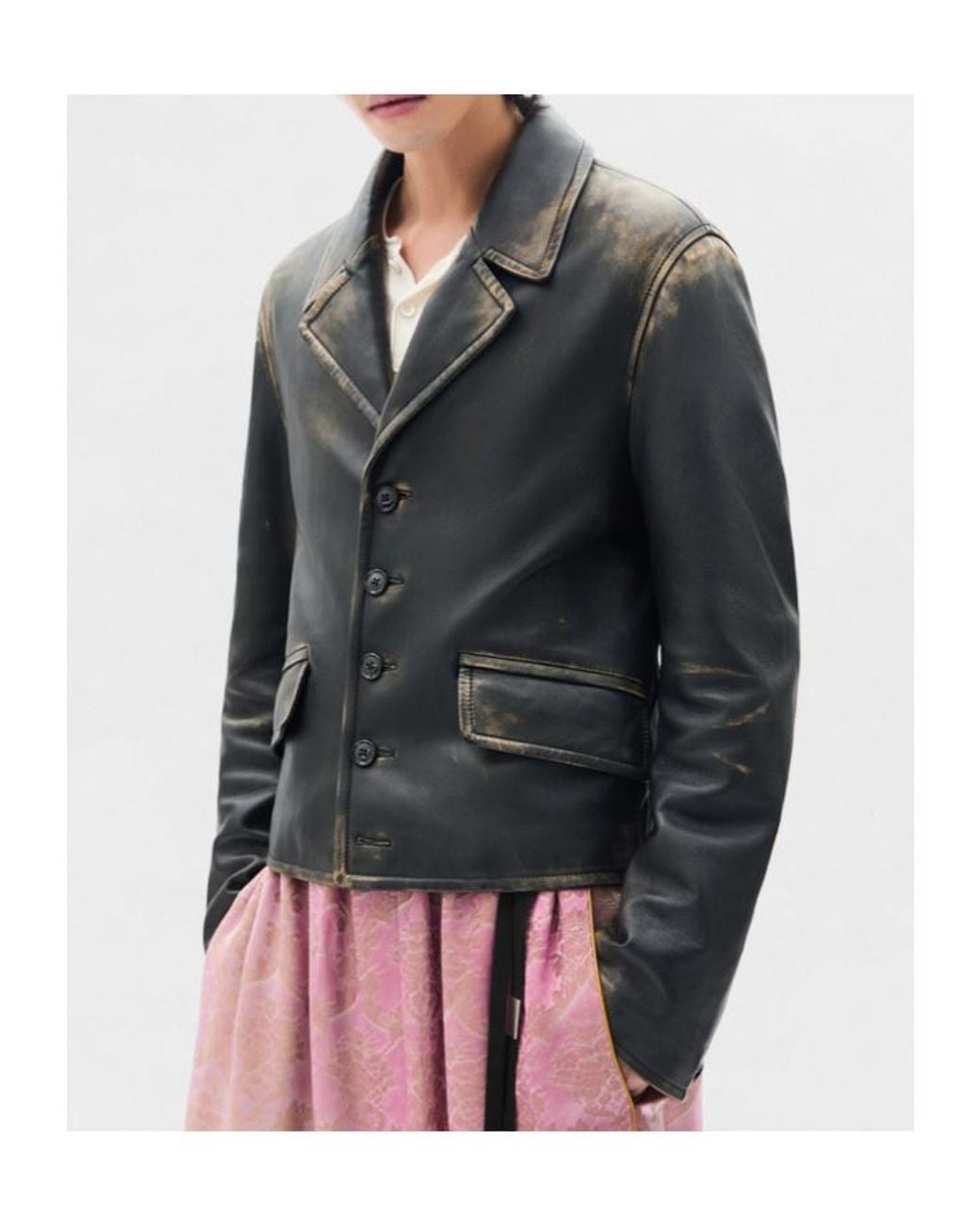Ann Demeulemeester Black Malik Fitted Boxy Blouson for men
