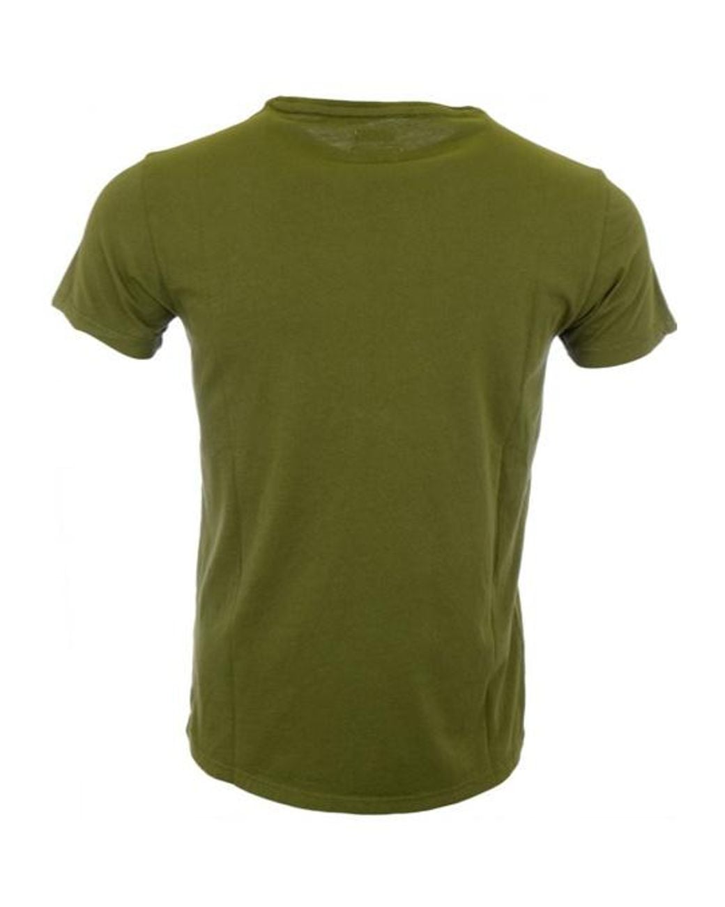 Armani Jeans Green Logo Short-Sleeved T-Shirt for men