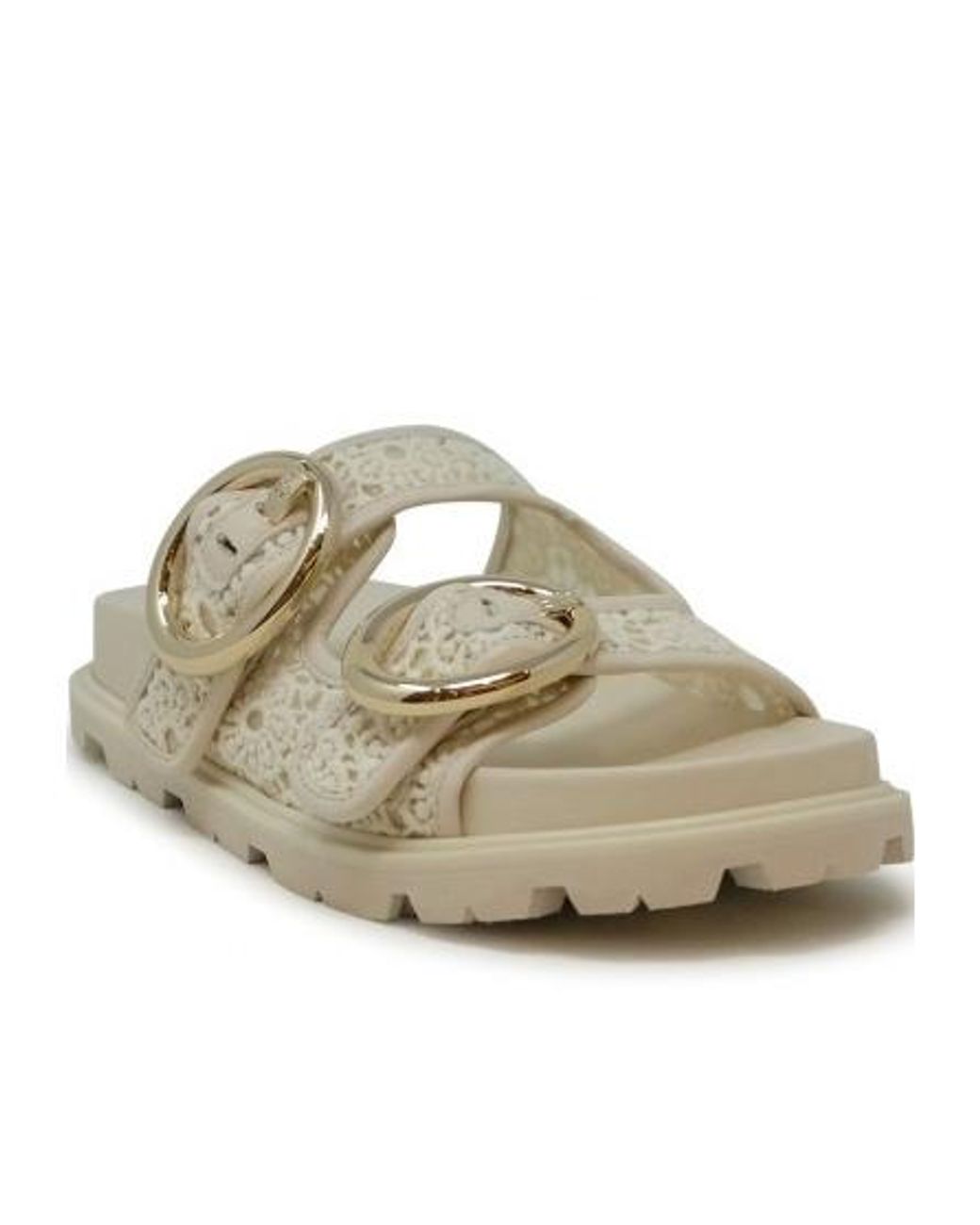 Stuart Weitzman White Flat Slippers
