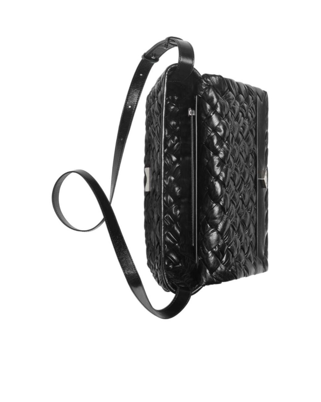 Bottega Veneta Black Rumple Messenger for men