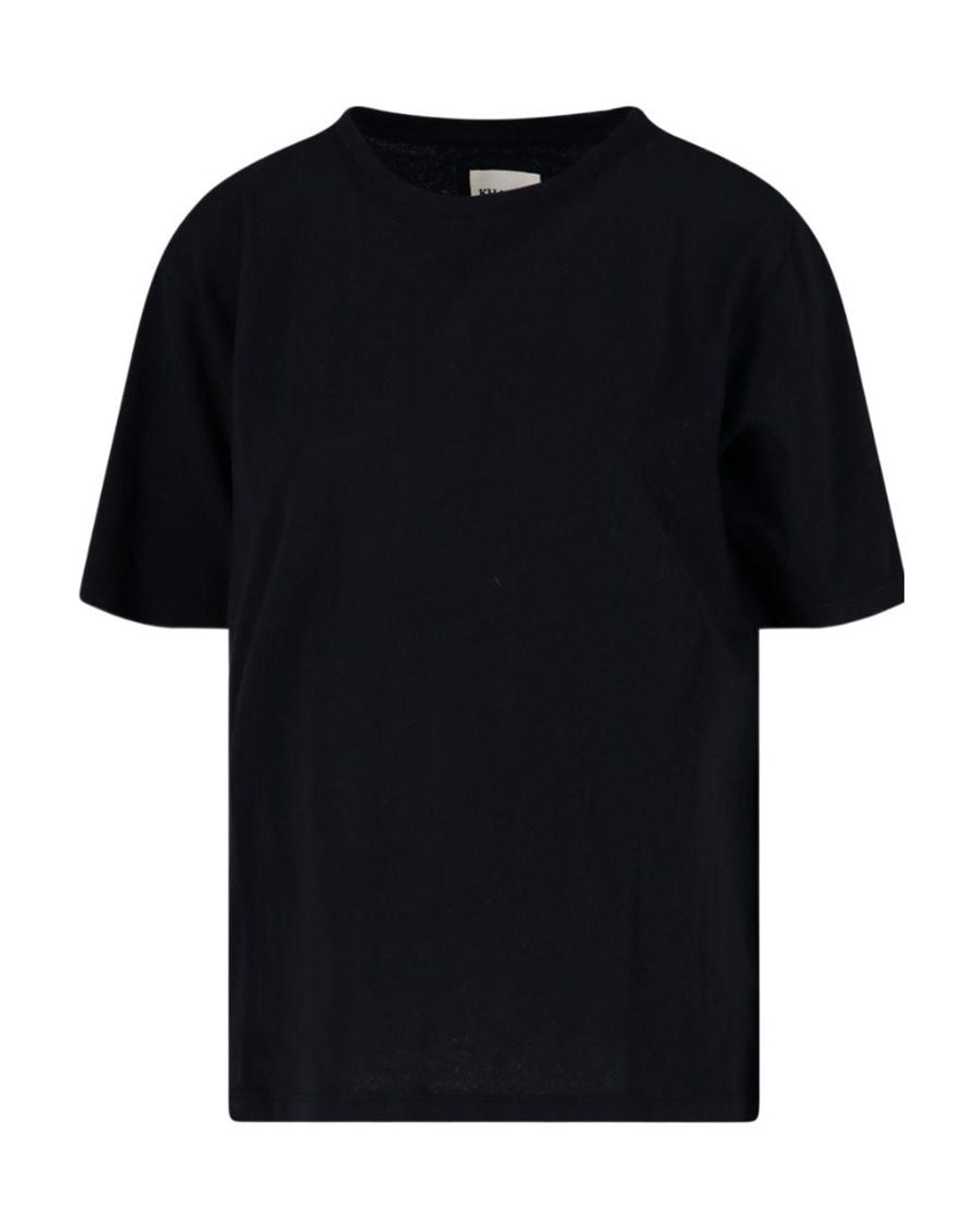 Khaite Black Mae Logo Patch Crewneck T-Shirt