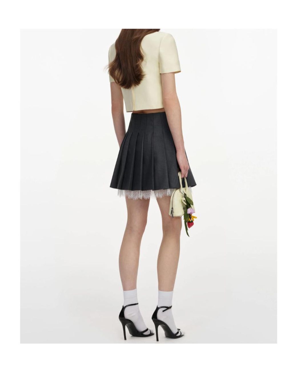 Self-Portrait Natural Taffeta Top