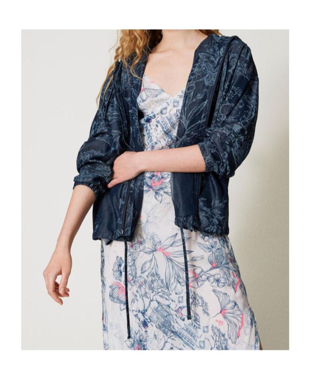 Twinset Blue Printed Jacket