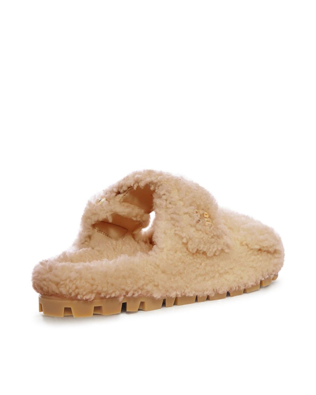 Miu Miu White Shearling Sandals