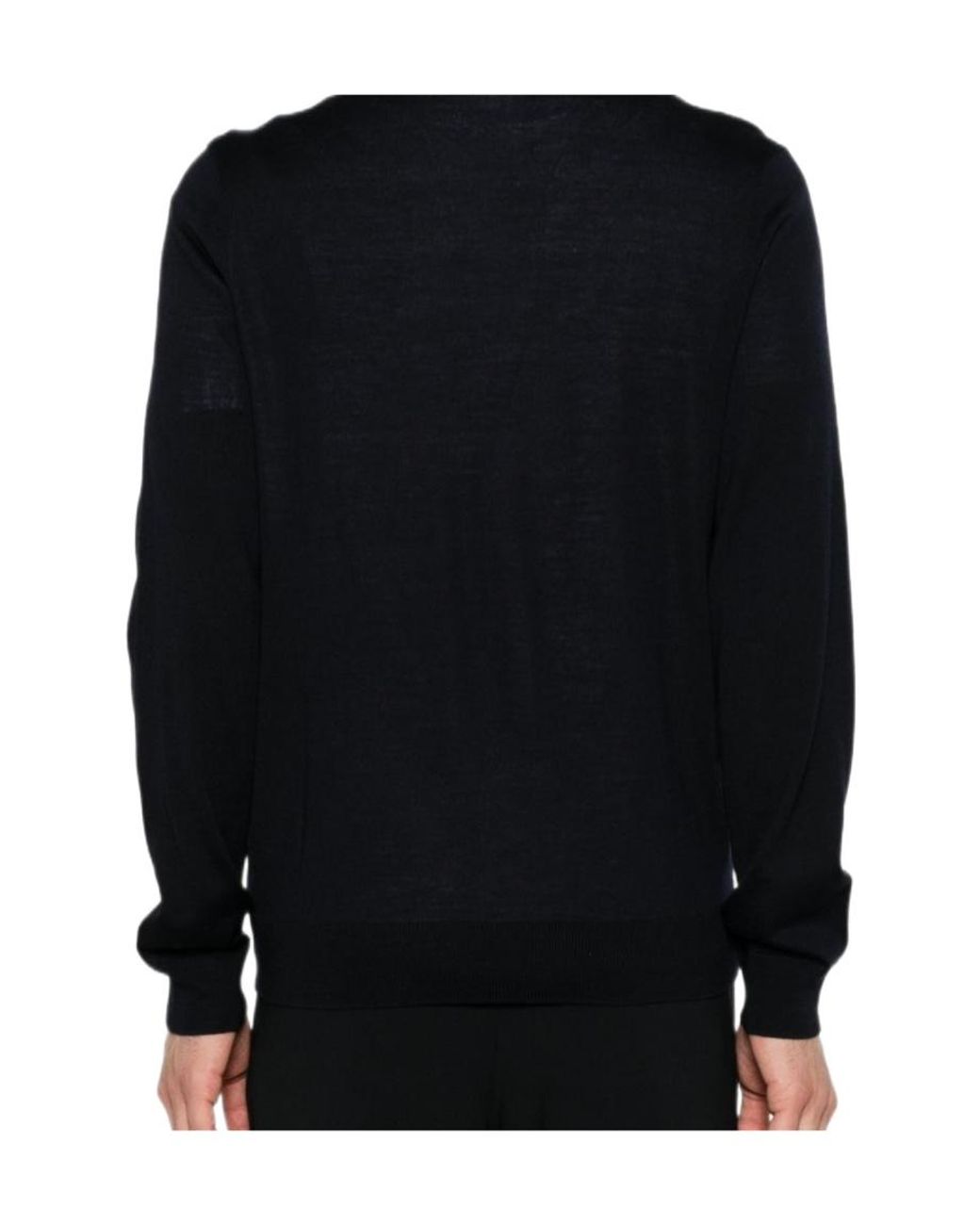 Paul Smith Black V-Neck Long-Sleeve Sweater for men