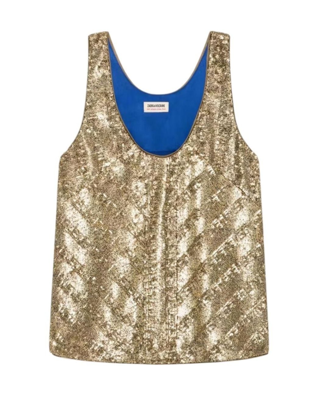 Zadig & Voltaire Blue Sleeveless Top