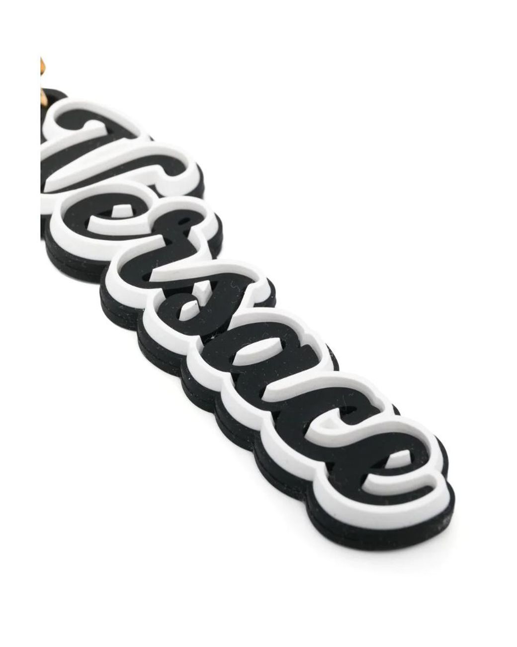 Versace White Logo Key Ring for men