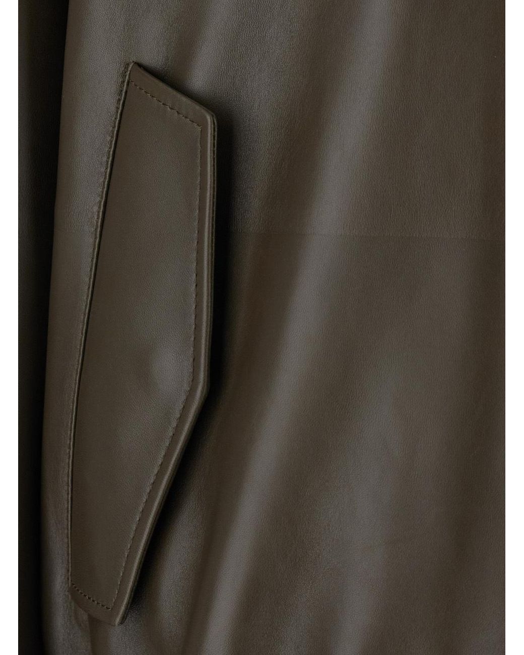 Bottega Veneta Brown Intrecciato Collar Leather Jacket for men