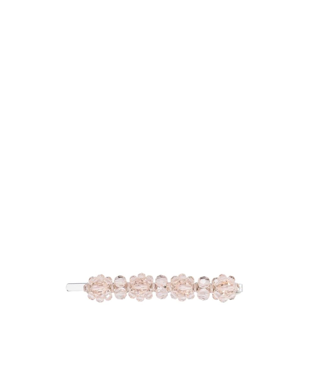 Simone Rocha White Bead-Detailed Hair Clip