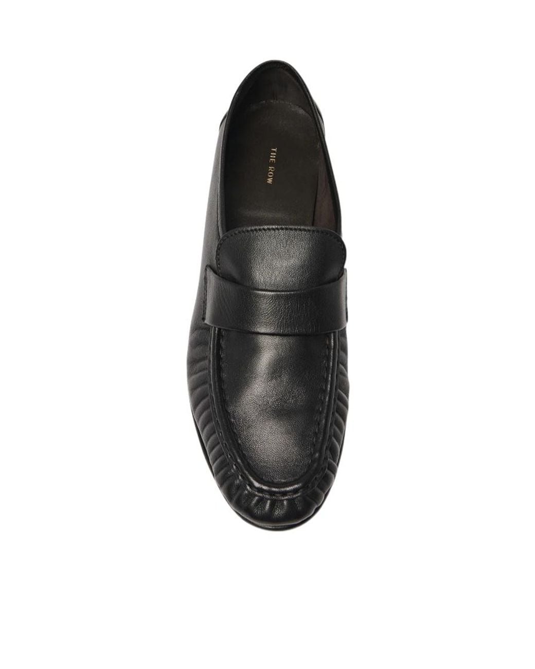 The Row Black Ruched Loafers