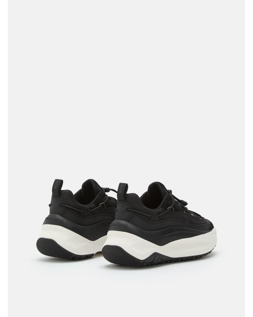 Moon Boot Black Ankle Sneakers With Distinctive Sole for men