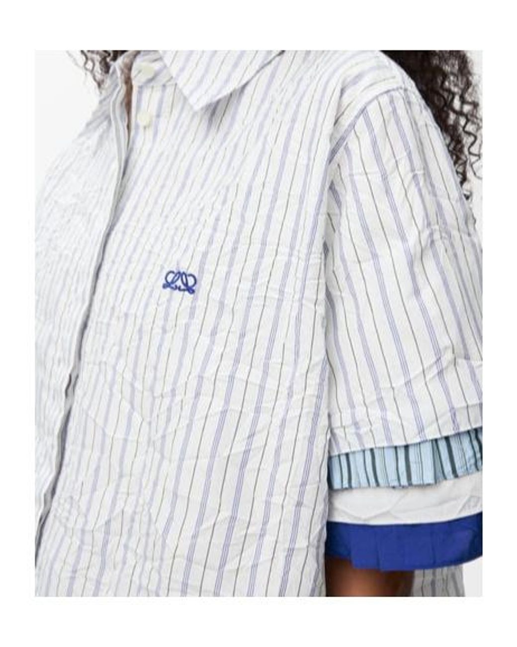 Loewe White Striped Short-Sleeve Shirt