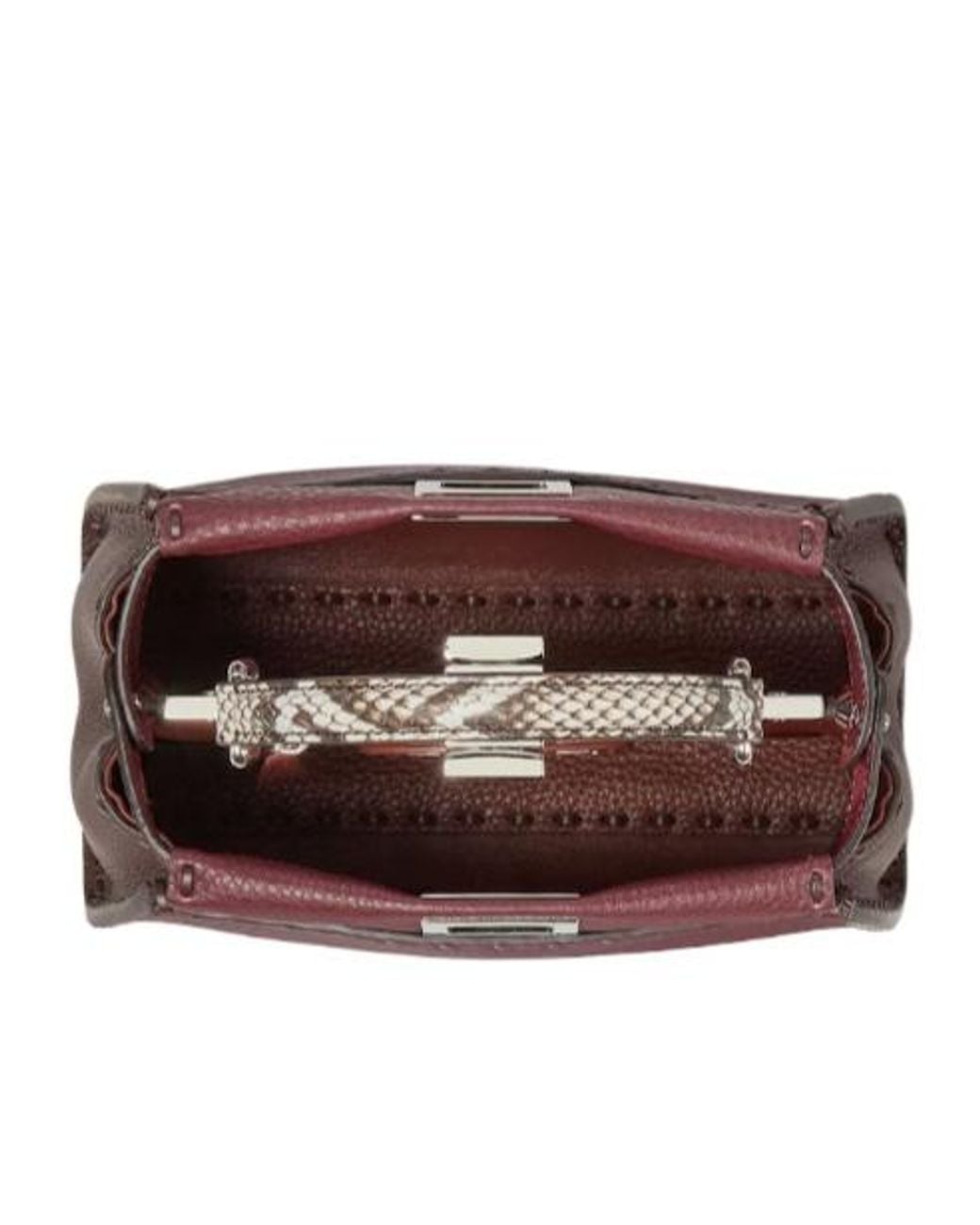 Fendi Red Peekaboo Mini Tote Bag