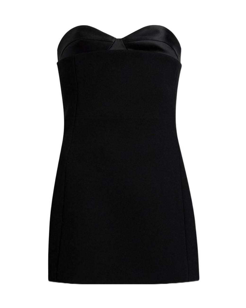 Khaite Black Ayla Strapless Top