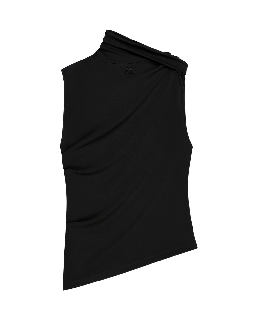 Courreges Black Sleeveless Tops