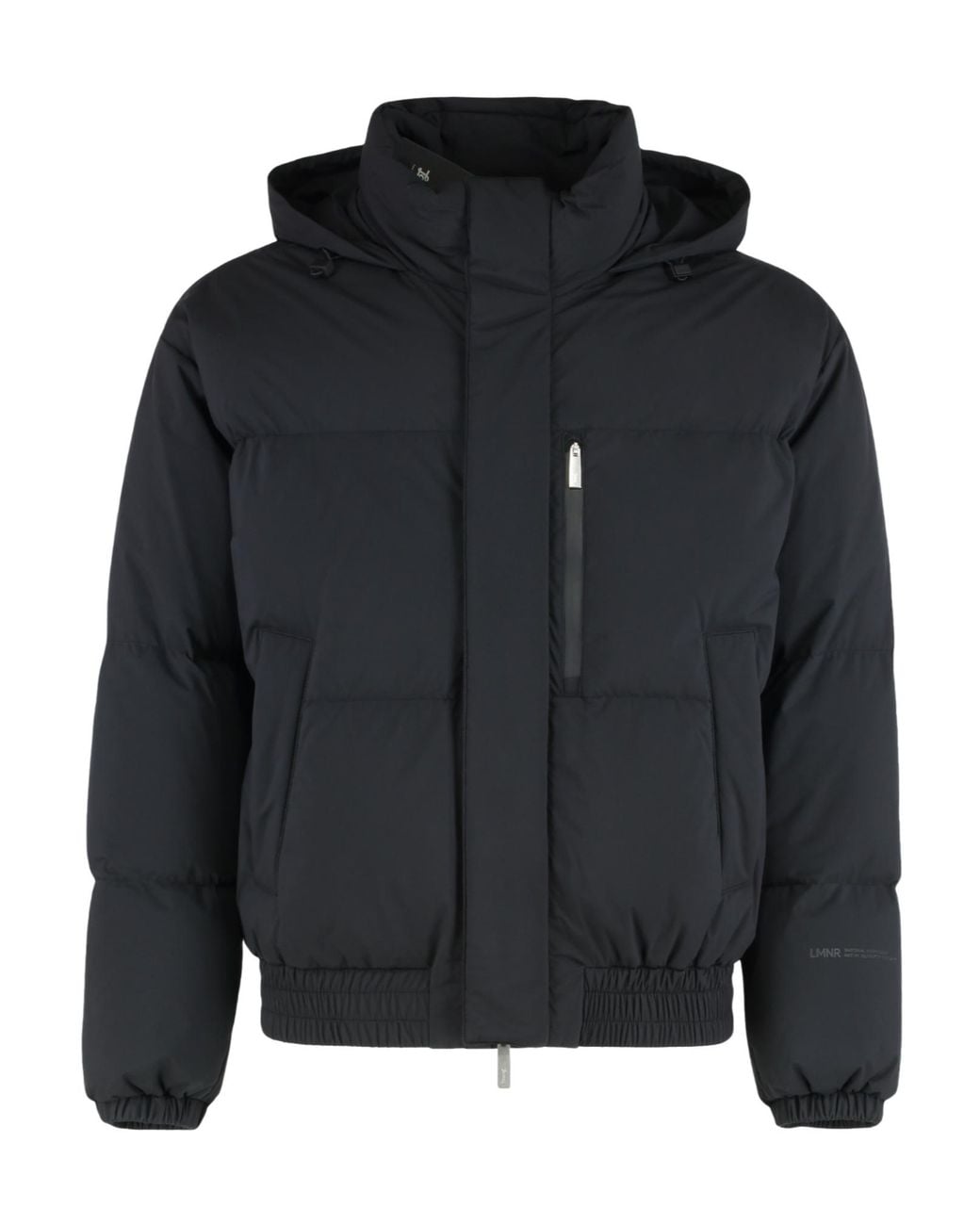 Herno Black Laminar Hooded Down Jacket for men