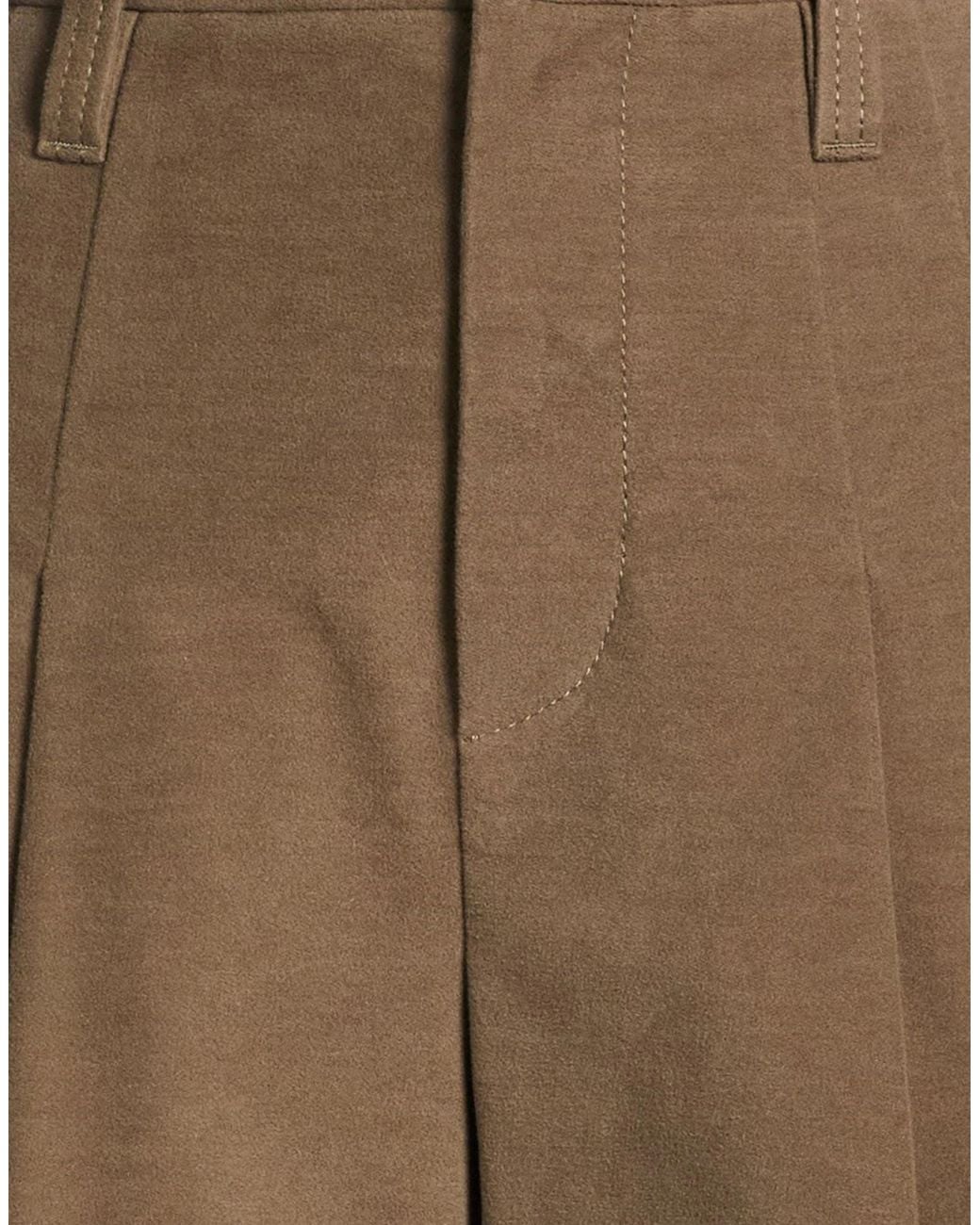 Brunello Cucinelli Natural Plain Colour Casual Trousers