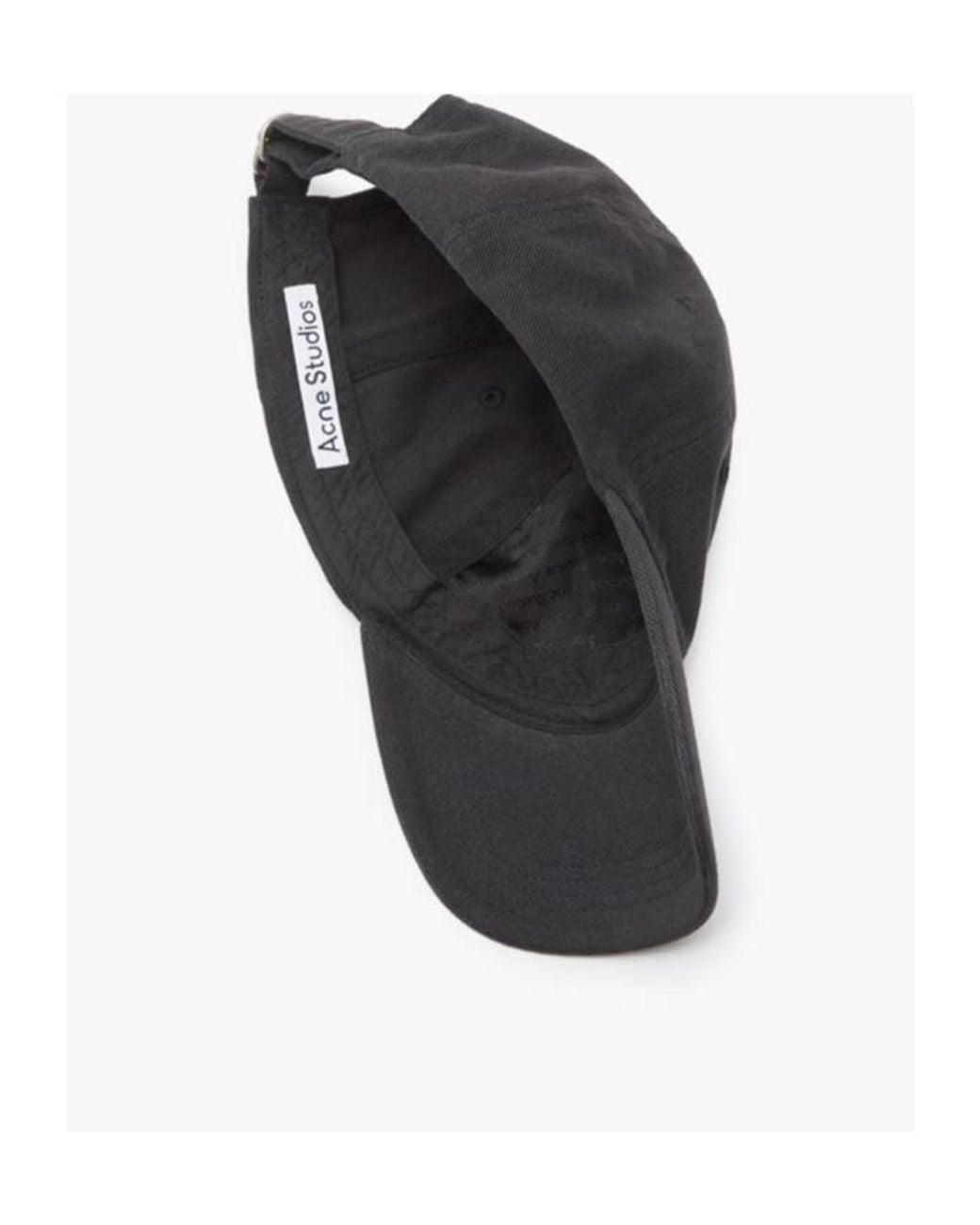 Acne Gray Logo Embroidered Baseball Cap for men