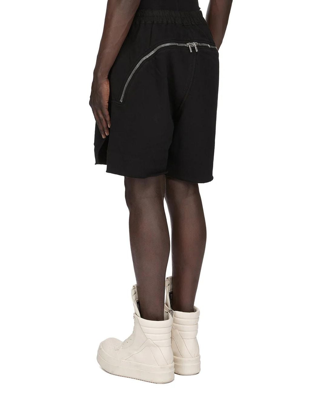 Rick Owens Black Drawstring-Fastening Track Shorts for men