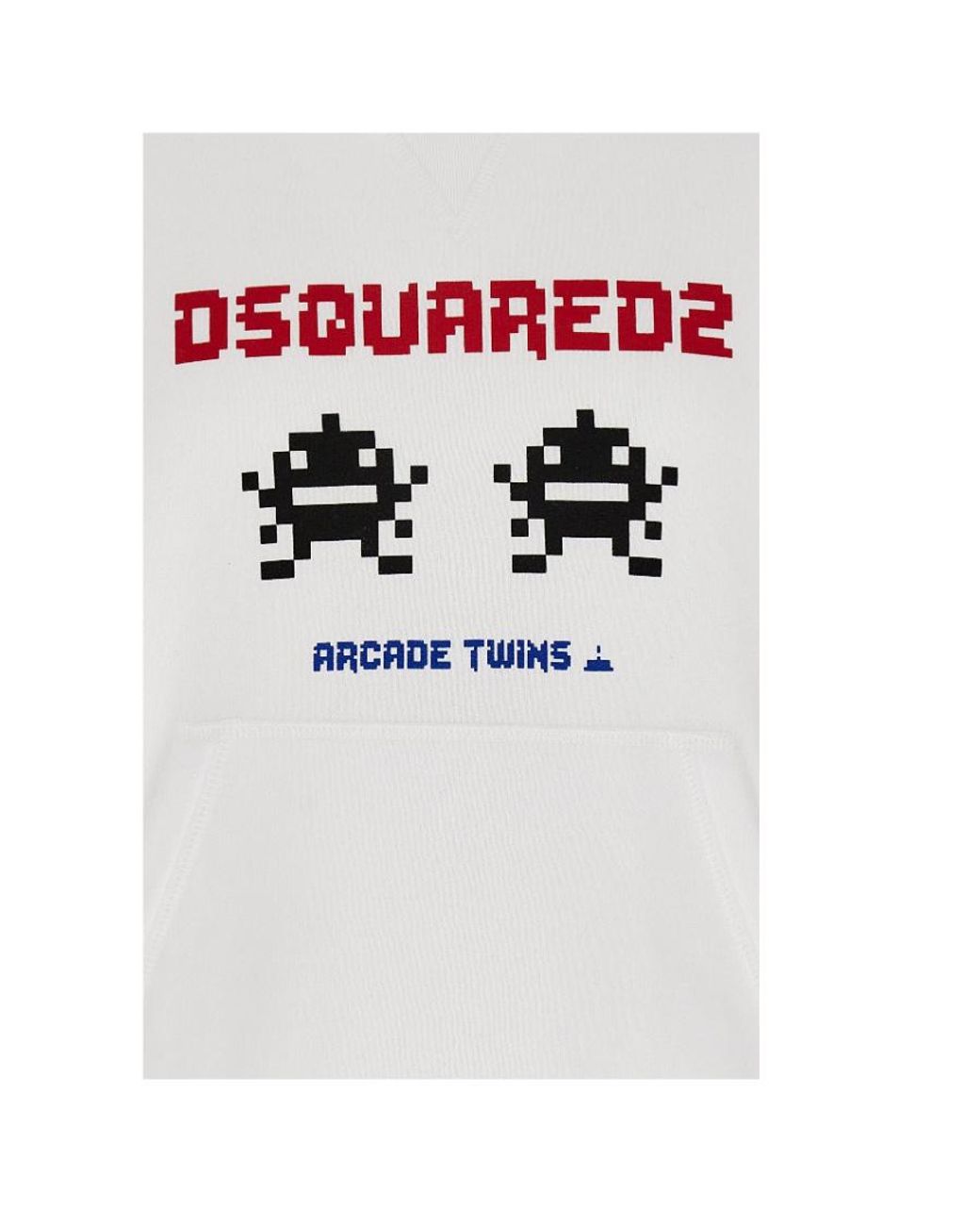 DSquared² White Logo Printed Crewneck Sweatshirt for men