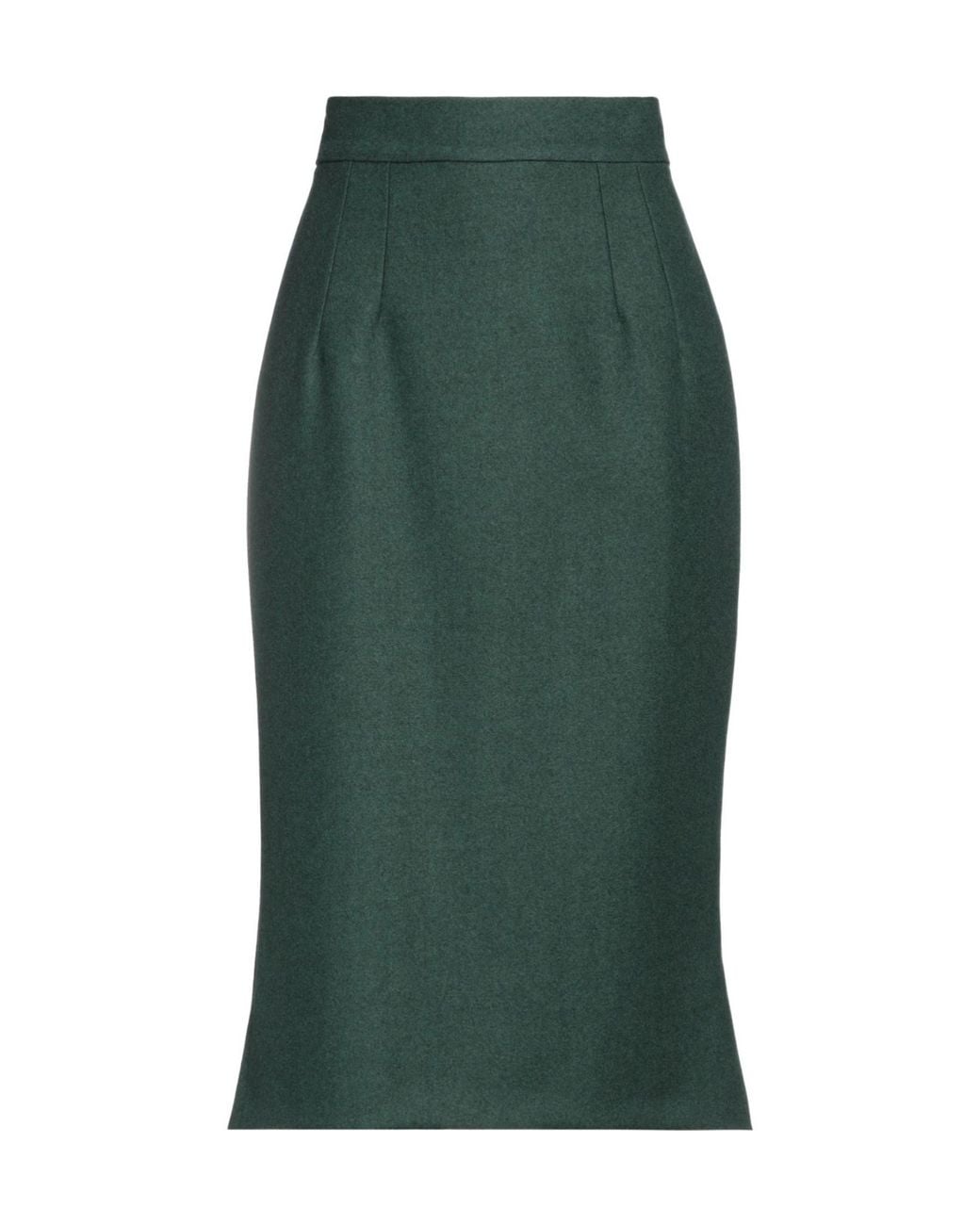 Dolce & Gabbana Green Solid Flannel Dress