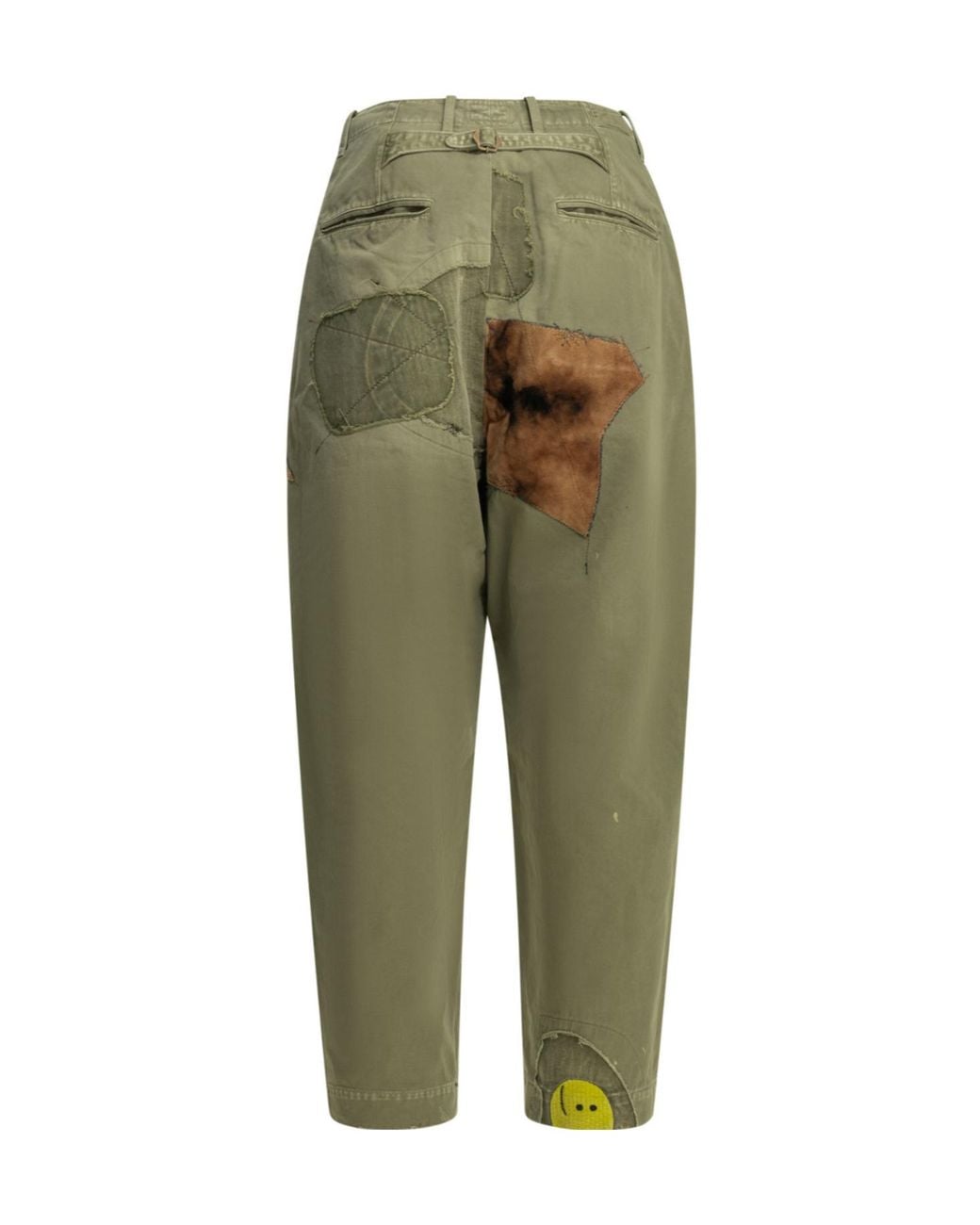 Kapital Green Katsuragi Patchwork Embroidered Tailored Trousers for men