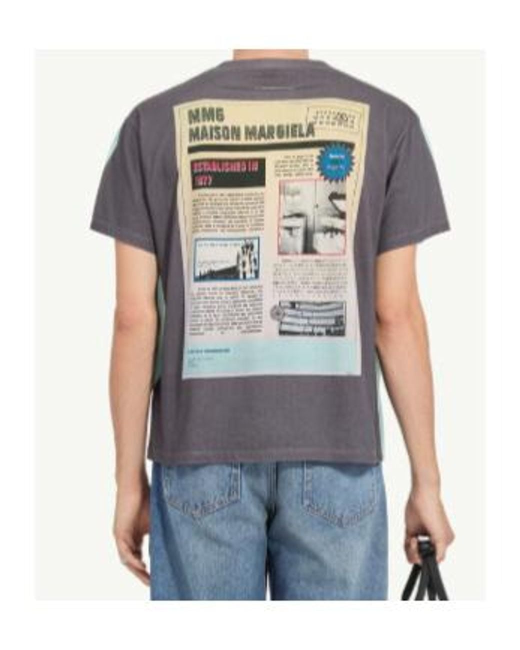 MM6 by Maison Margiela Blue Crew-Neck T-Shirt for men