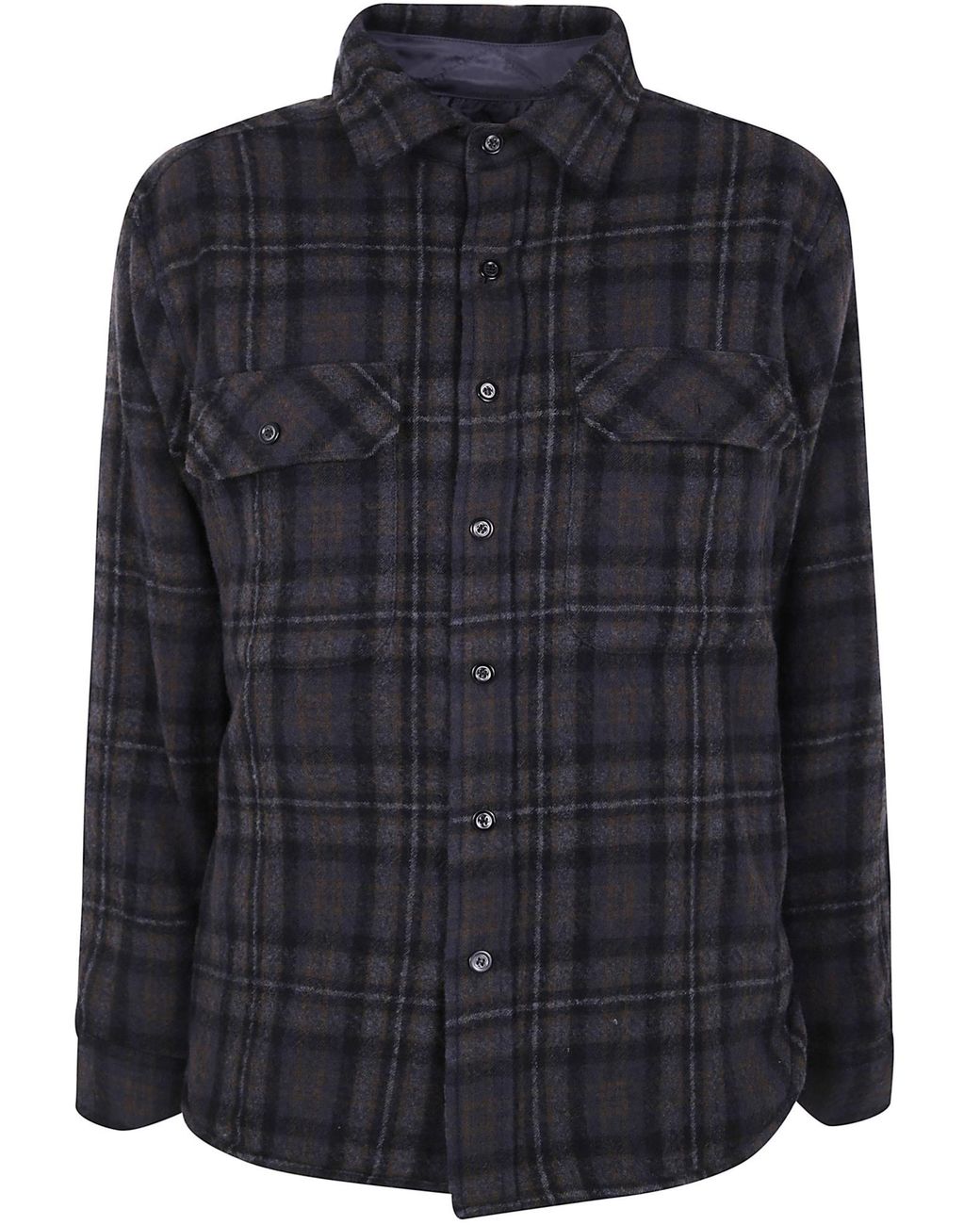 Maison Margiela Gray Buttoned Quilted Jacket