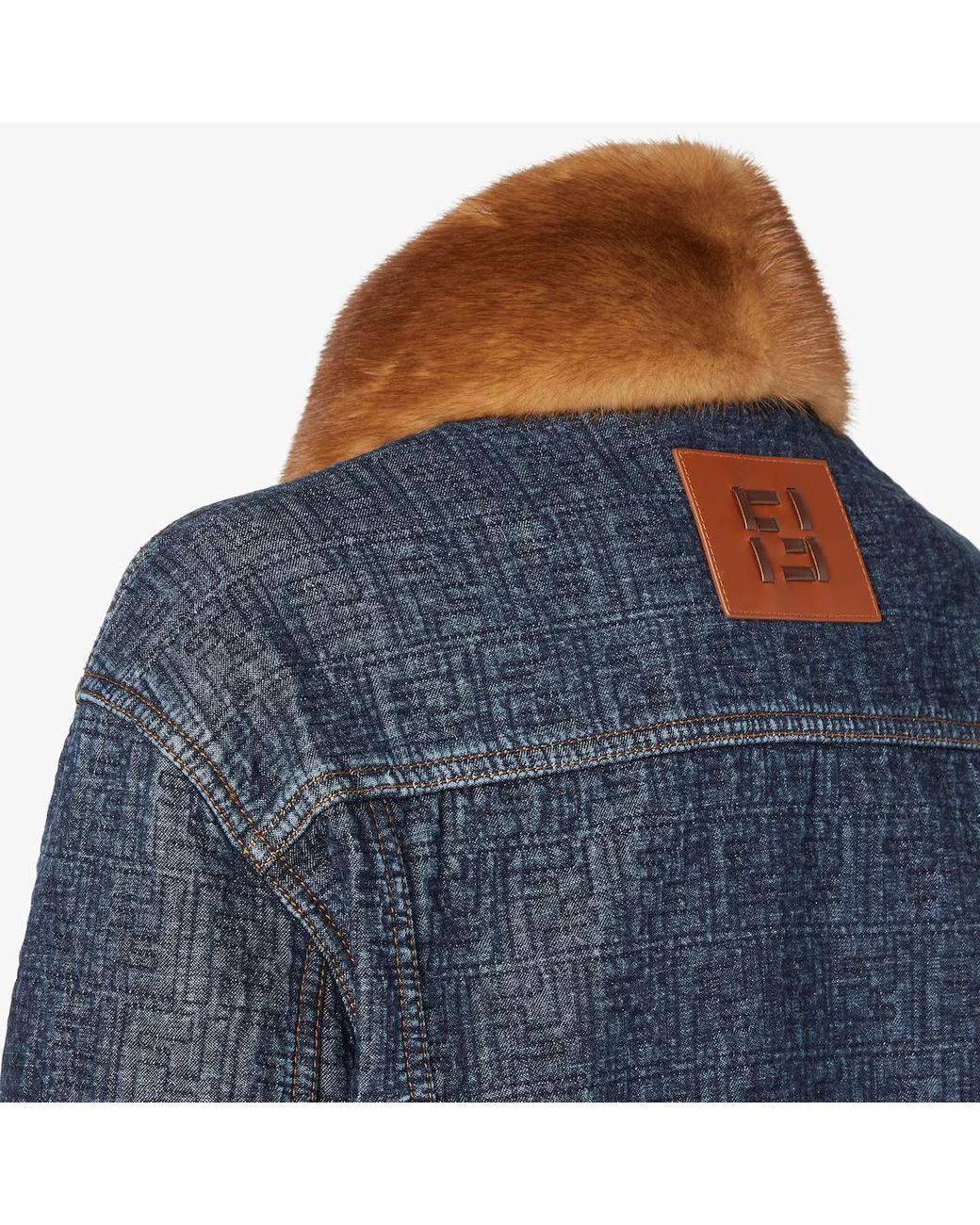Fendi Blue Ff Denim Jacket