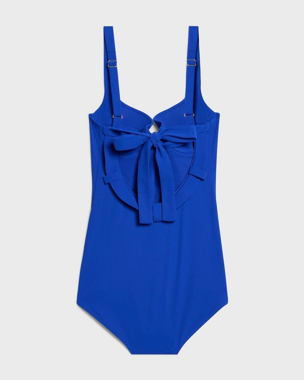 Céline Blue Knit Off-The-Shoulder Swimsuit