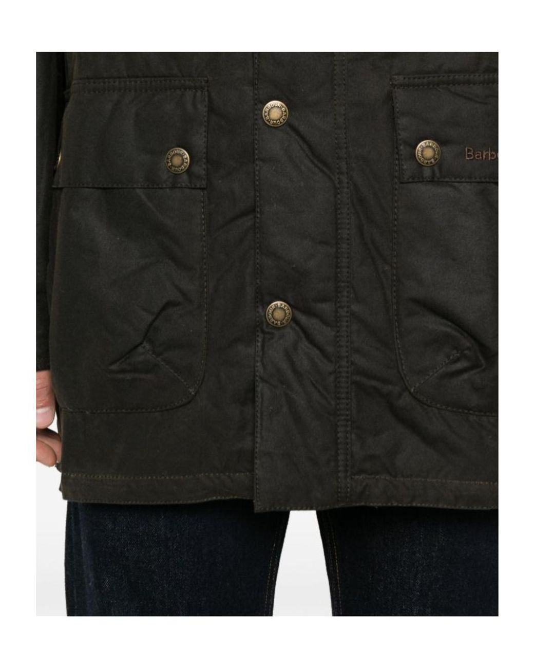 Barbour Black Logo Detailed Hooded Parka for men