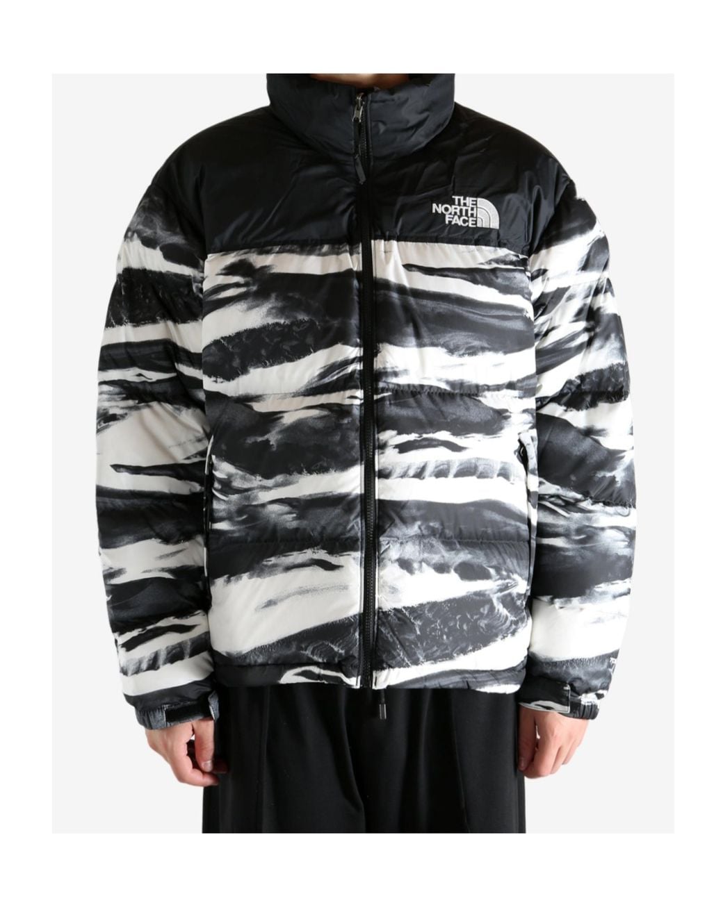 The North Face Black Logo Printed Zip-Up Jacket for men