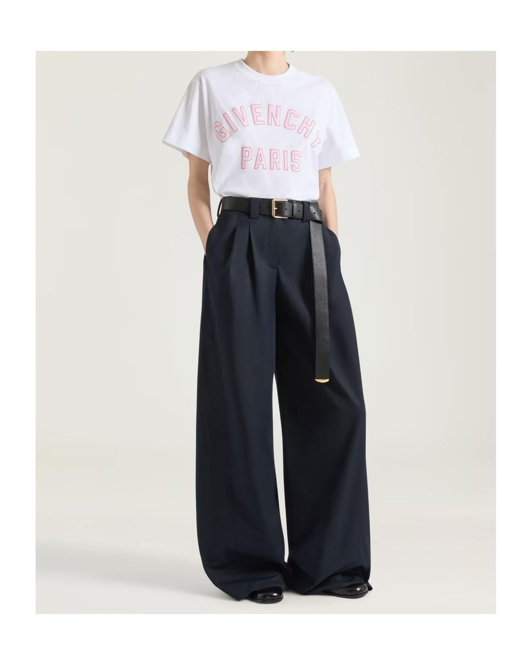 Givenchy White Logo Embroidered T-Shirt